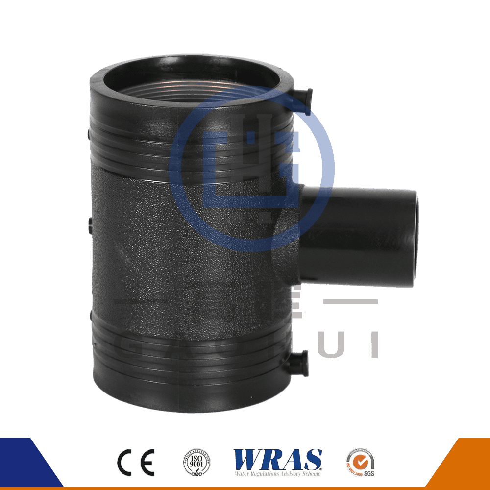 HDPE Múnlaithe Comhleá Electro ag Laghdú Reducer Tee Tee do Soláthar Uisce