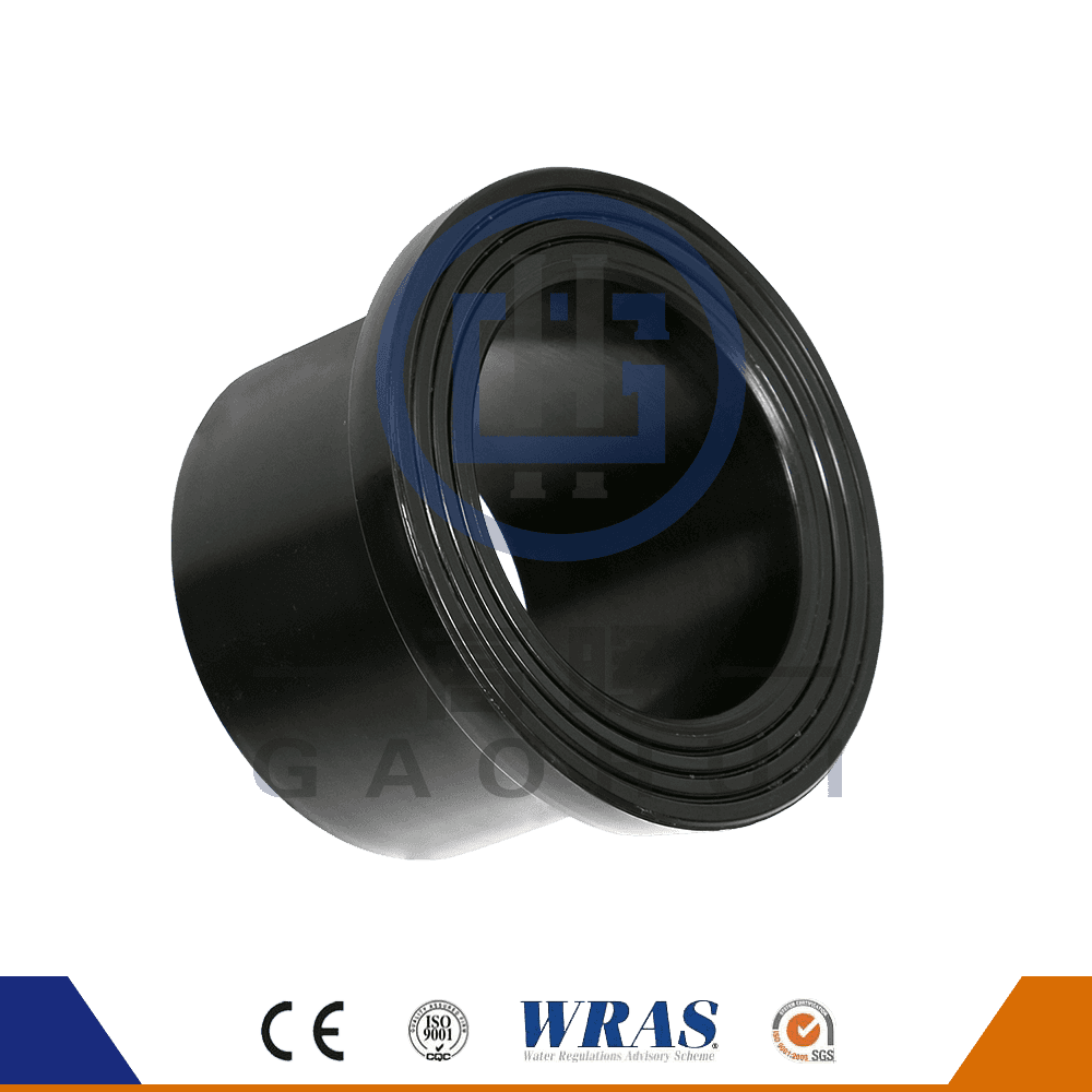 Deireadh Stub Flange Comhleá Múnlaithe HDPE do Phíobán Uisce